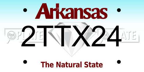 2TTX24 Arkansas License Plate