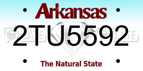 2TU5592 Arkansas License Plate