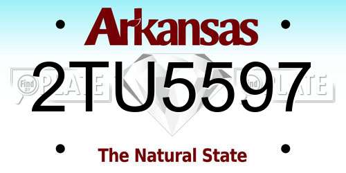 2TU5597 Arkansas License Plate