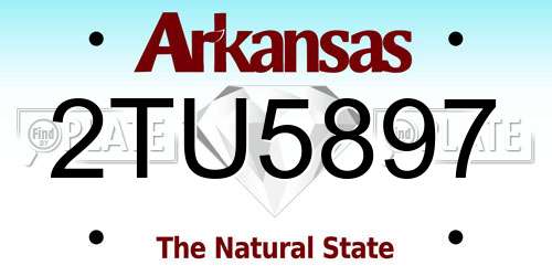 2TU5897 Arkansas License Plate