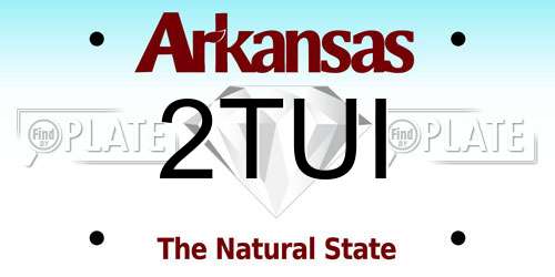2TUI Arkansas License Plate