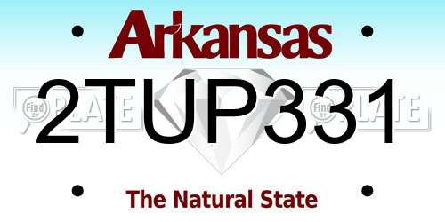 2TUP331 Arkansas License Plate