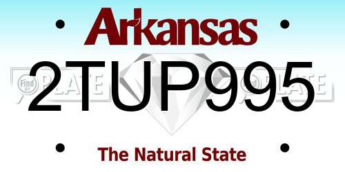 2TUP995 Arkansas License Plate