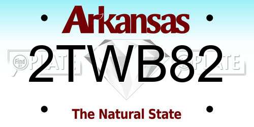 2TWB82 Arkansas License Plate