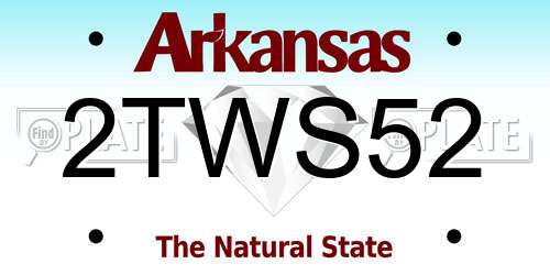 2TWS52 Arkansas License Plate