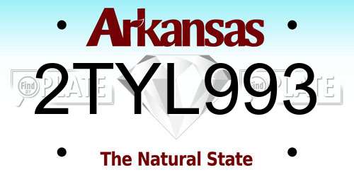 2TYL993 Arkansas License Plate