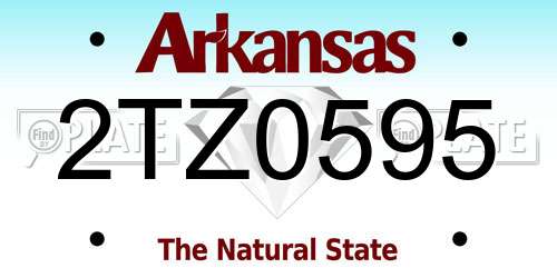2TZ0595 Arkansas License Plate
