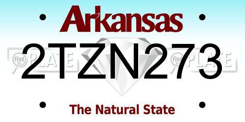 2TZN273 Arkansas License Plate