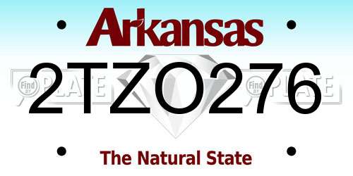 2TZO276 Arkansas License Plate
