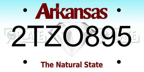 2TZO895 Arkansas License Plate