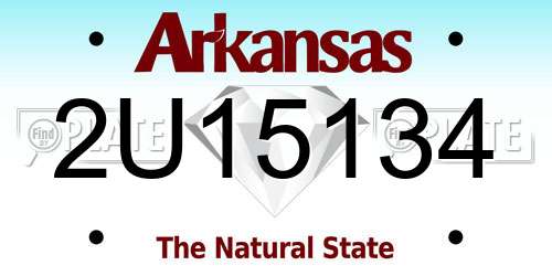 2U15134 Arkansas License Plate