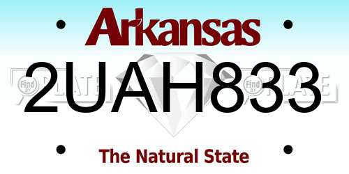 2UAH833 Arkansas License Plate