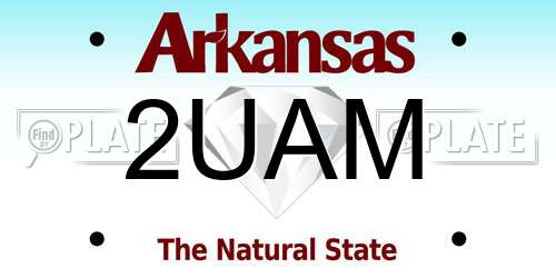 2UAM Arkansas License Plate