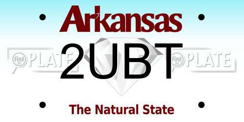 2UBT Arkansas License Plate