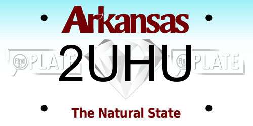 2UHU Arkansas License Plate