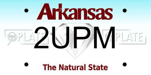 2UPM Arkansas License Plate
