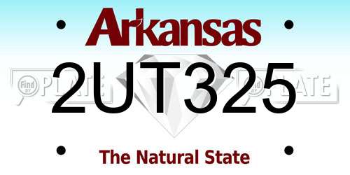 2UT325 Arkansas License Plate