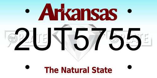 2UT5755 Arkansas License Plate