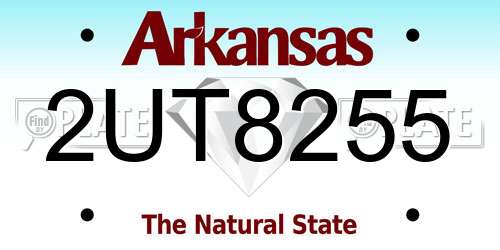 2UT8255 Arkansas License Plate