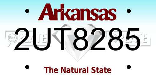 2UT8285 Arkansas License Plate