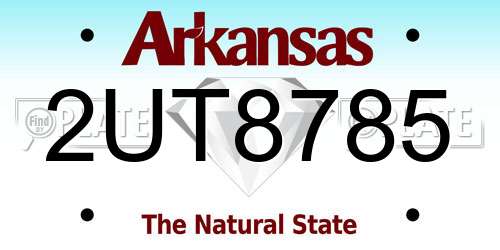 2UT8785 Arkansas License Plate