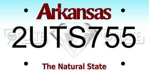 2UTS755 Arkansas License Plate