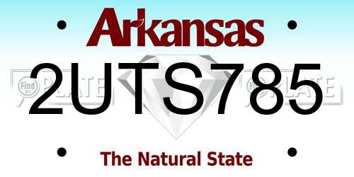 2UTS785 Arkansas License Plate