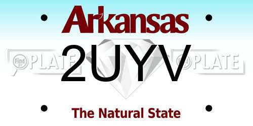 2UYV Arkansas License Plate