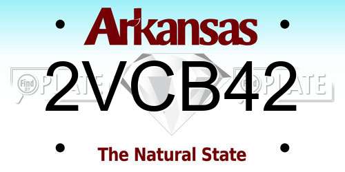 2VCB42 Arkansas License Plate