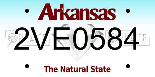2VE0584 Arkansas License Plate