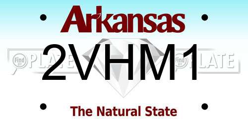 2VHM1 Arkansas License Plate