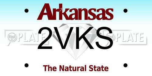 2VKS Arkansas License Plate