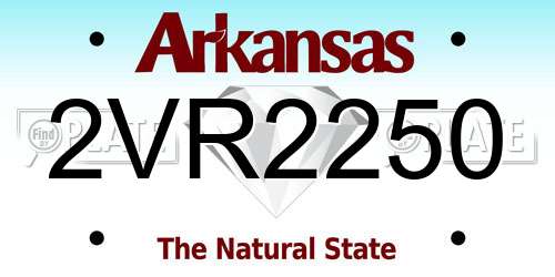 2VR2250 Arkansas License Plate