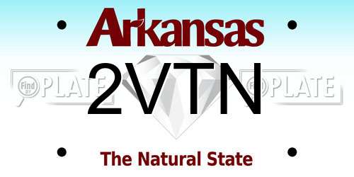 2VTN Arkansas License Plate