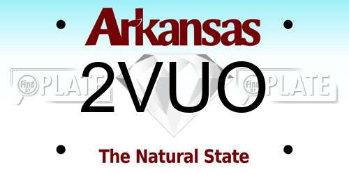 2VUO Arkansas License Plate