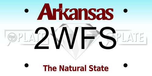 2WFS Arkansas License Plate