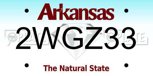2WGZ33 Arkansas License Plate