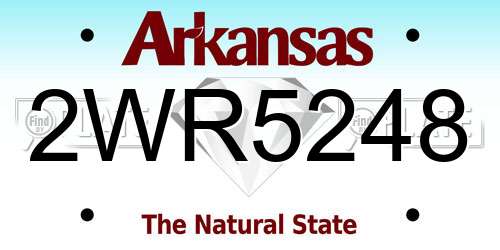 2WR5248 Arkansas License Plate