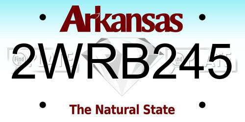 2WRB245 Arkansas License Plate