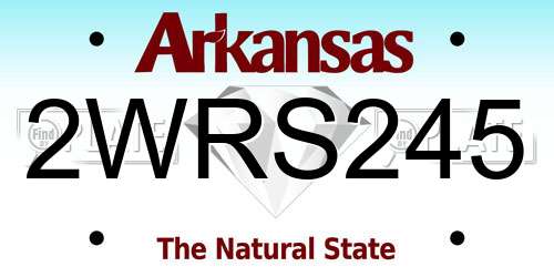2WRS245 Arkansas License Plate