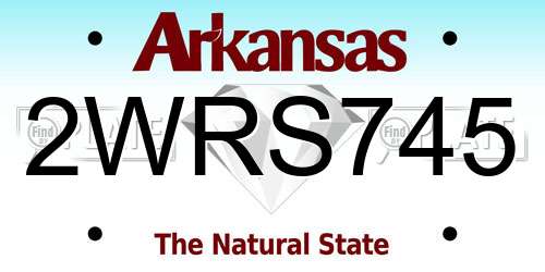 2WRS745 Arkansas License Plate
