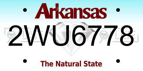 2WU6778 Arkansas License Plate