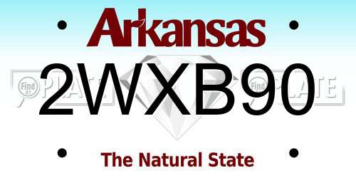 2WXB90 Arkansas License Plate