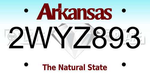 2WYZ893 Arkansas License Plate