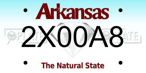 2X00A8 Arkansas License Plate