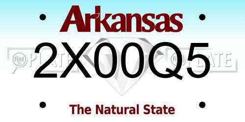 2X00Q5 Arkansas License Plate