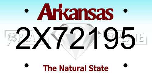 2X72195 Arkansas License Plate