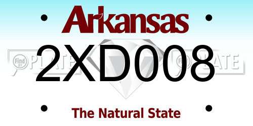 2XD008 Arkansas License Plate