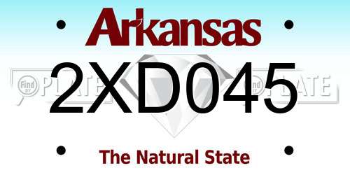 2XD045 Arkansas License Plate