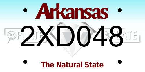 2XD048 Arkansas License Plate
